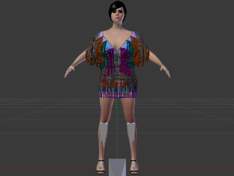 Woman in a Dress 079 3D मॉडल