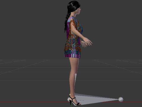 Woman in a Dress 079 3D मॉडल