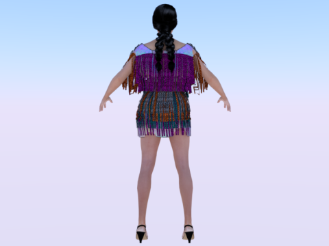 Woman in a Dress 079 3D मॉडल