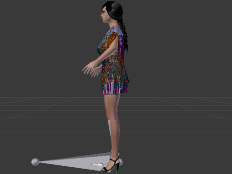 Woman in a Dress 079 3D मॉडल