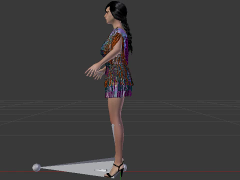 Woman in a Dress 079 3D Model