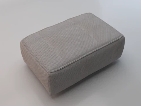 Panca ottomana in tessuto Arc Concrete Modello 3D