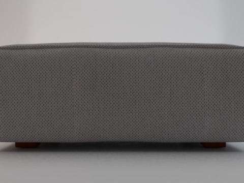 Arc Concrete Fabric Ottoman Bench 3D 모델