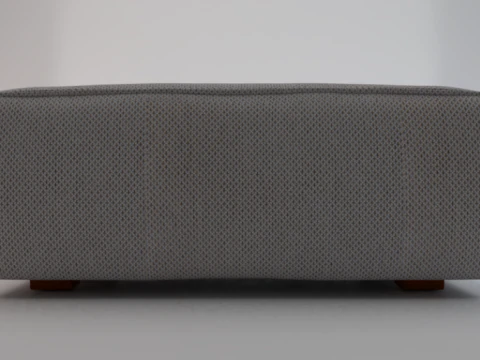 Arc Concrete Fabric Ottoman Bench 3D Model