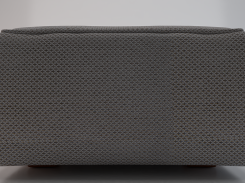 Arc Concrete Fabric Ottoman Bench 3D 모델