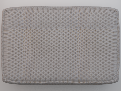 Arc Concrete Fabric Ottoman Bench 3D 모델