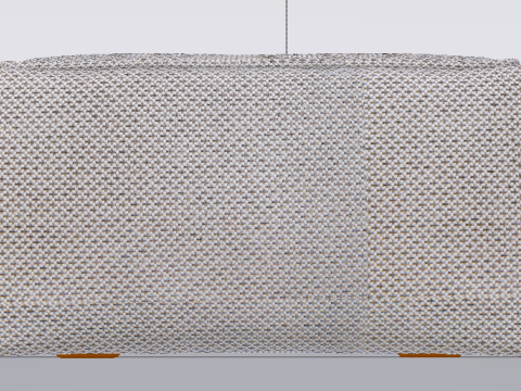 Arc Concrete Fabric Ottoman Bench 3D 모델