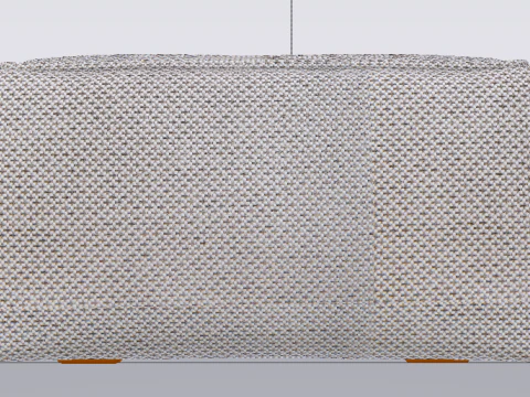 Arc Concrete Fabric Ottoman Bench 3D Model