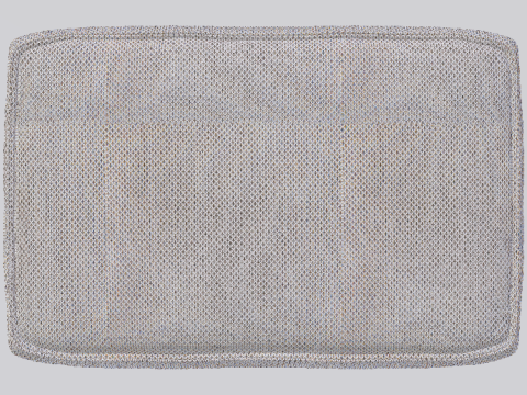 Arc Concrete Fabric Ottoman Bench 3D 모델