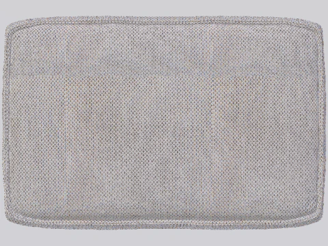 Arc Concrete Fabric Ottoman Bench 3D Model