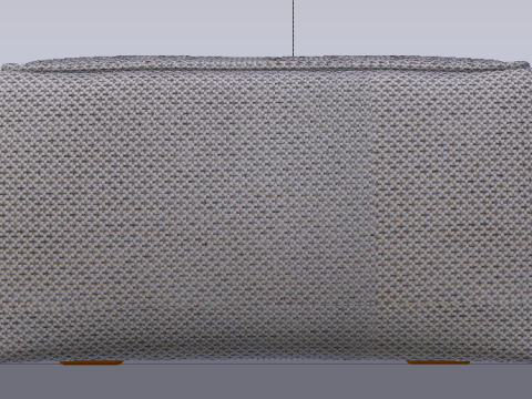 Arc Concrete Fabric Ottoman Bench 3D 모델