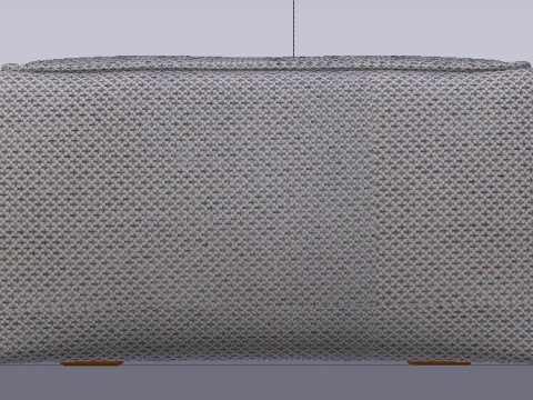 Arc Concrete Fabric Ottoman Bench 3D Model