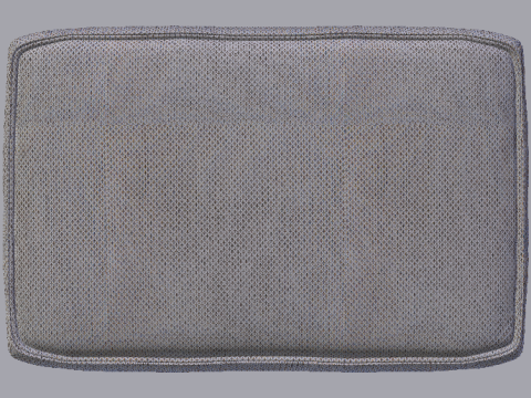 Arc Concrete Fabric Ottoman Bench 3D 모델