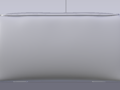 Arc Concrete Fabric Ottoman Bench 3D 모델