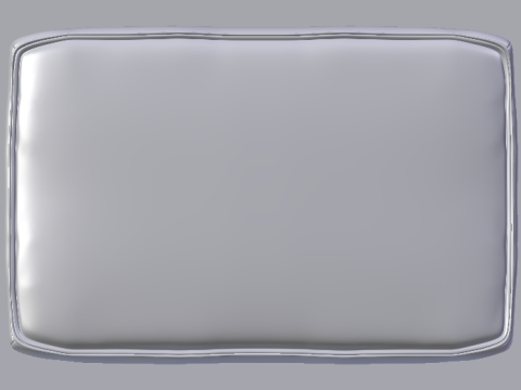 Arc Concrete Fabric Ottoman Bench 3D 모델