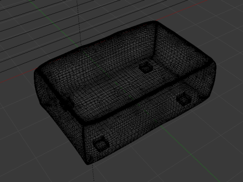 Arc Concrete Fabric Ottoman Bench 3D 모델