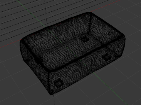 Arc Concrete Fabric Ottoman Bench 3D Model