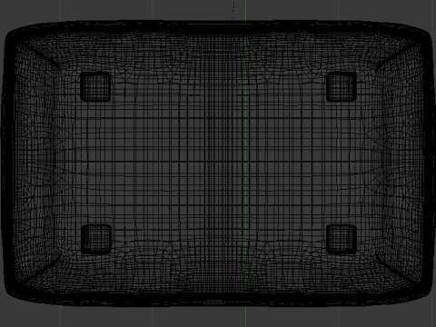 Arc Concrete Fabric Ottoman Bench 3D Model