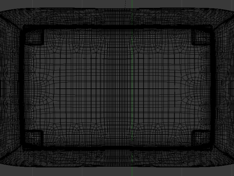 Arc Concrete Fabric Ottoman Bench 3D 모델