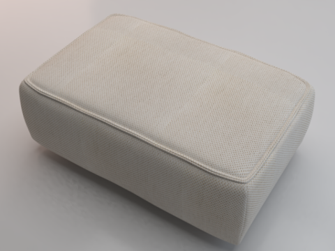 Arc Frame Fabric Ottoman Bench 3D Model