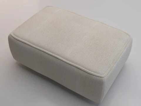 Arc Frame Fabric Ottoman Bench 3D Model