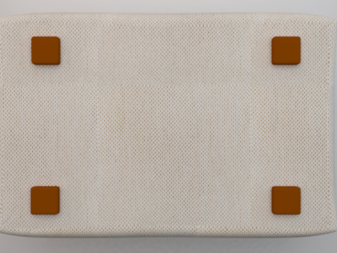 Arc Frame Fabric Ottoman Bench 3D Model