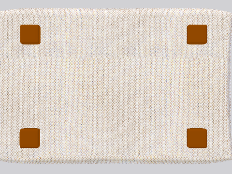 Arc Frame Fabric Ottoman Bench 3D Model