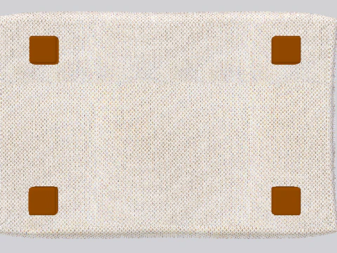 Arc Frame Fabric Ottoman Bench 3D Model