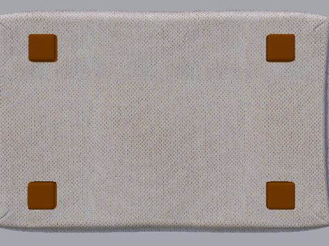 Arc Frame Fabric Ottoman Bench 3D Model