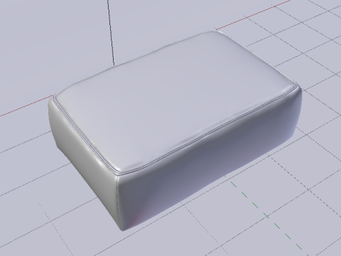 Arc Frame Fabric Ottoman Bench 3D Model