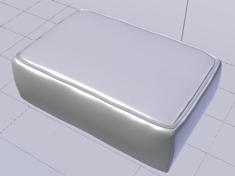 Arc Frame Fabric Ottoman Bench 3D Model