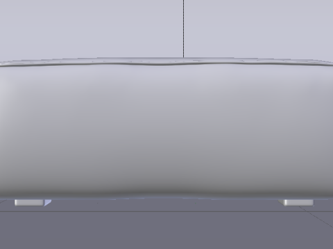 Arc Frame Fabric Ottoman Bench 3D Model