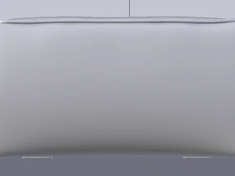 Arc Frame Fabric Ottoman Bench 3D Model