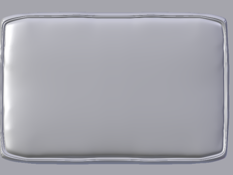 Arc Frame Fabric Ottoman Bench 3D Model