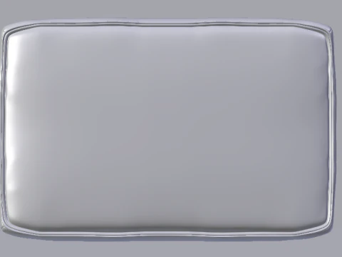 Arc Frame Fabric Ottoman Bench 3D Model