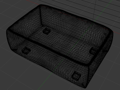 Arc Frame Fabric Ottoman Bench 3D Model