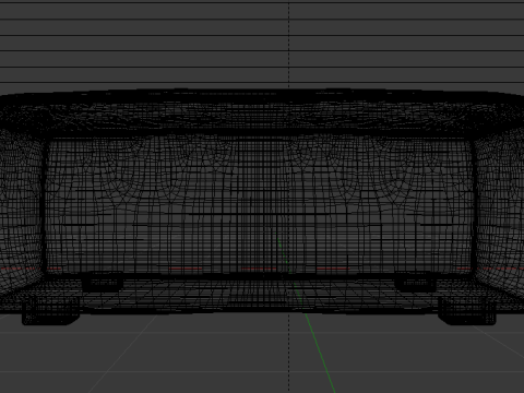 Arc Frame Fabric Ottoman Bench 3D Model