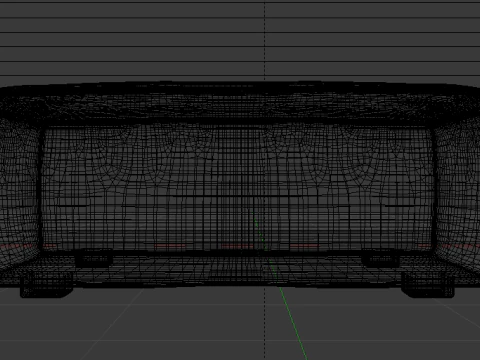 Arc Frame Fabric Ottoman Bench 3D Model