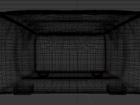 Arc Frame Fabric Ottoman Bench 3D Model