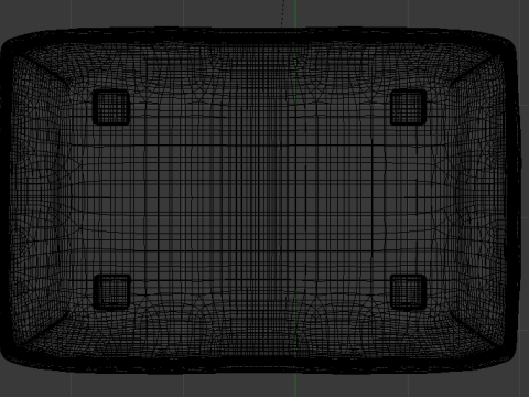 Arc Frame Fabric Ottoman Bench 3D Model