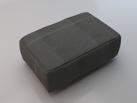 Arc Lead Fabric Ottoman Bench 3Dモデル
