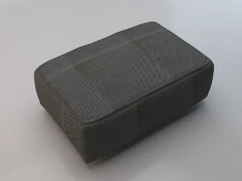 Banc ottoman en tissu plomb Arc Modèle 3D