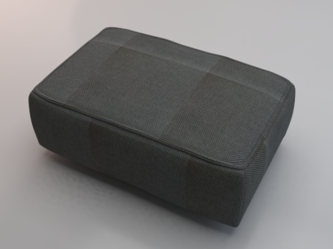Arc Lead Fabric Ottoman Bench 3D Model
