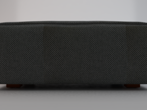 Arc Lead Fabric Ottoman Bench 3D Model