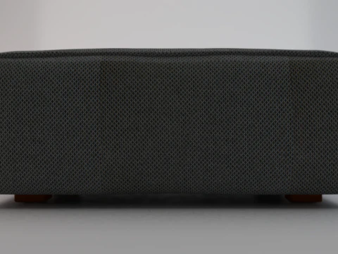 Arc Lead Fabric Ottoman Bench 3D Model