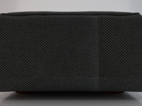 Arc Lead Fabric Ottoman Bench 3D Model
