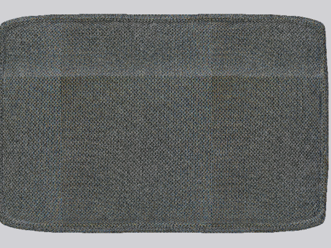 Arc Lead Fabric Ottoman Bench 3D Model