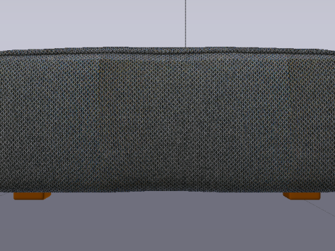 Arc Lead Fabric Ottoman Bench 3D Model