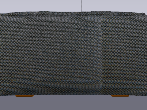 Arc Lead Fabric Ottoman Bench 3D Model