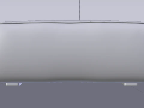 Arc Lead Fabric Ottoman Bench 3D Model